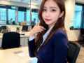오피스룩 여자  AI실사 이미지.