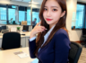 오피스룩 여자  AI실사 이미지.